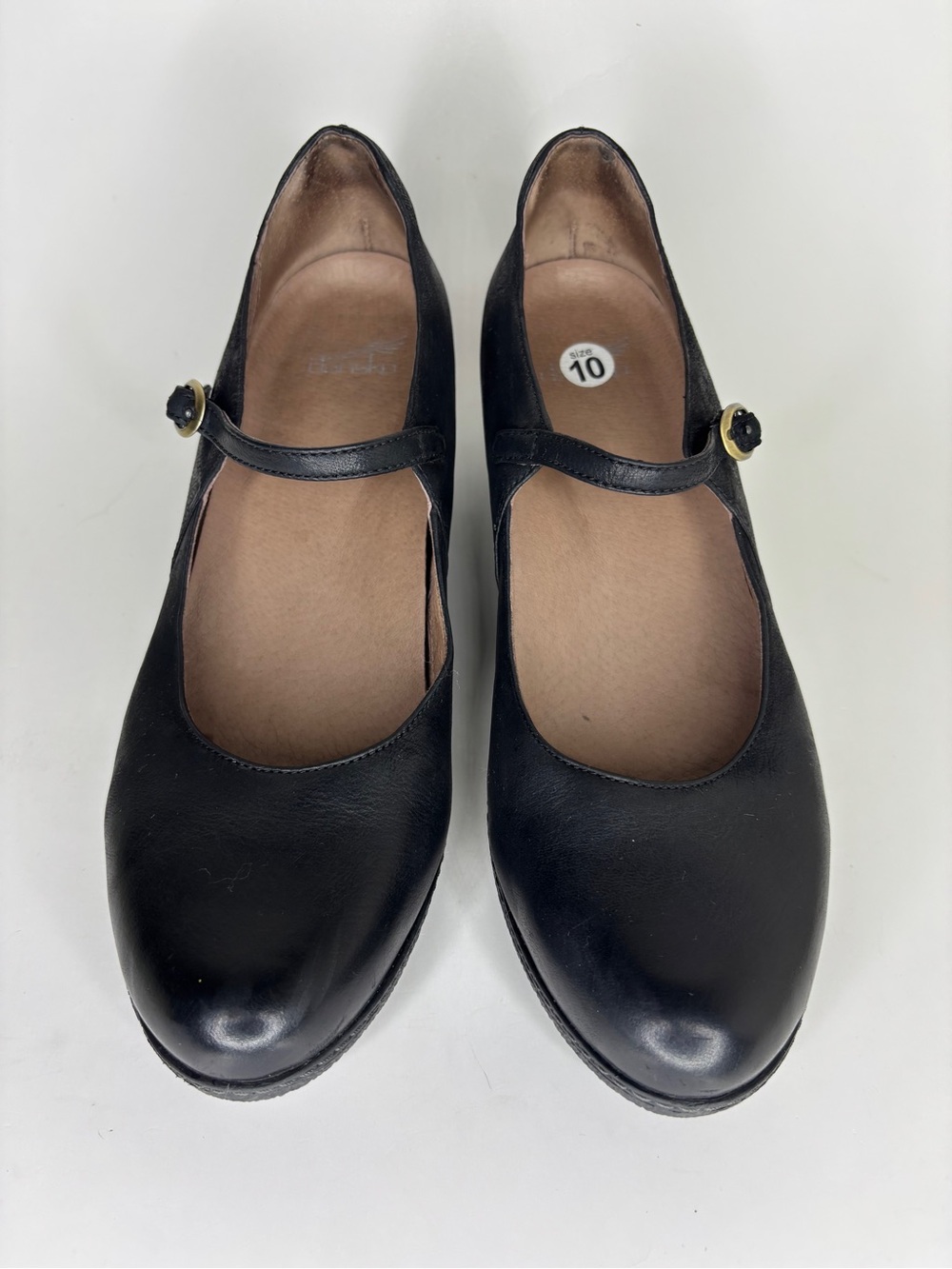 Dansko Shoes Wedge Heels Maryjanes Women Size 41 US 10 Black Leather - Picture 16 of 16
